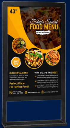43″ A Type Digital Standee