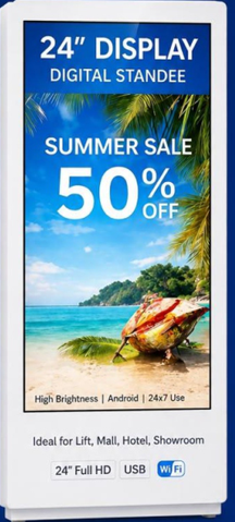 24″ Digital Display Standee